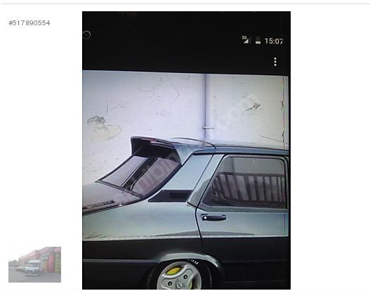Renault Toros Binek Işıklı Spoyler Bagaj Rüzgarlığı Boyalı