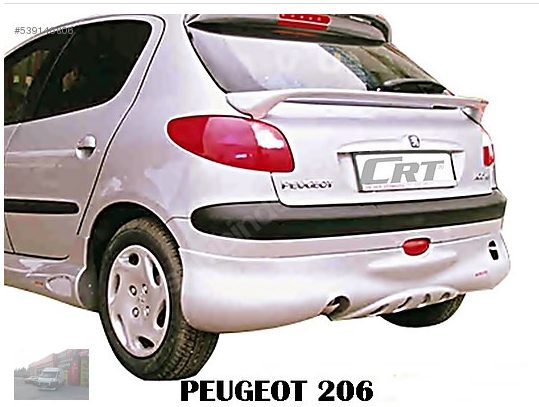 Peugeot 206 Arka Tampon Giydirme Boyasız