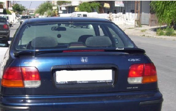 Honda Civic 1997-2001 Bagaj Üstü Işıklı Spoiler Fiberglass
