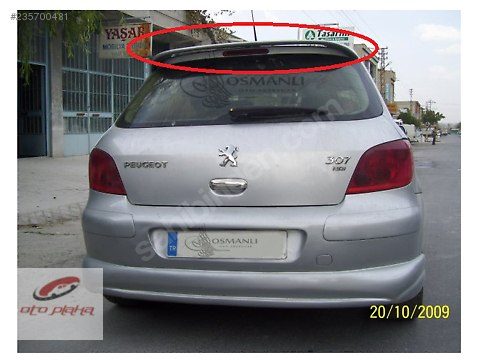 Peugeot 307 Cam Üstü Spoiler Fiberglass