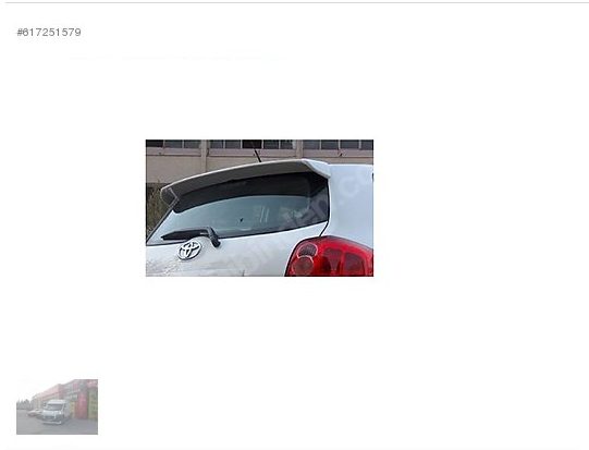 Toyota Auris Anatomik Spoyler / Bagaj Rüzgarlığı Boyalı