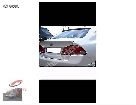 Honda Civic 2007-2012 Sonrası Bagaj Anatomik Spoyler Rüzgarlık
