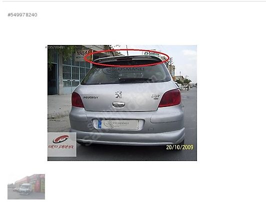 Pejo 307 Arka Tampon Giydirme Boyasız
