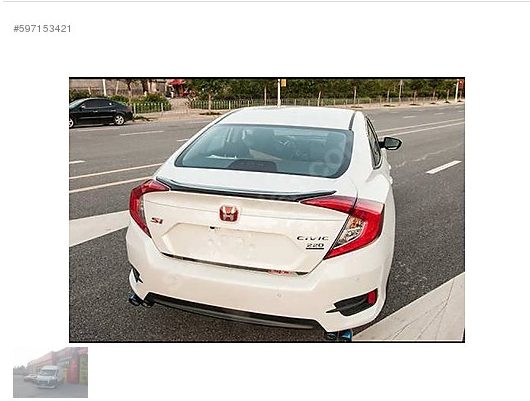 Honda Civic 2017(Son Kasa) Anatomik Spoyler / Bagaj Rüzgarlık