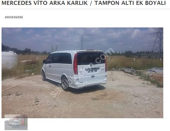 Mercedes Vito Arka Karlık / Tampon Altı Ek Boyalı