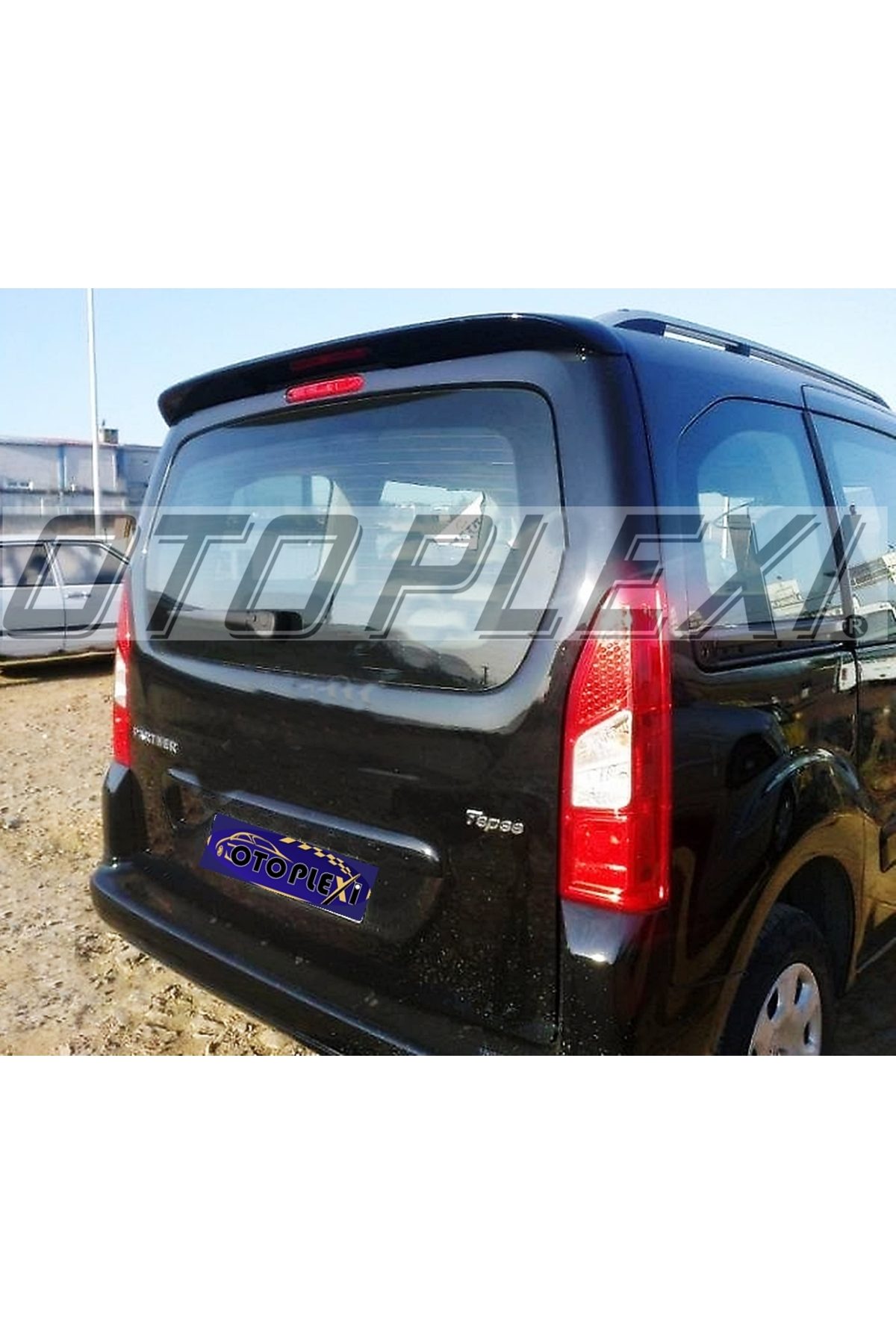 Peugeot Partner Tepee Anatomik Spoiler 2007-2018 Parlak Siyah Boyalı Bagaj Rüzgarlık - Fiberglass