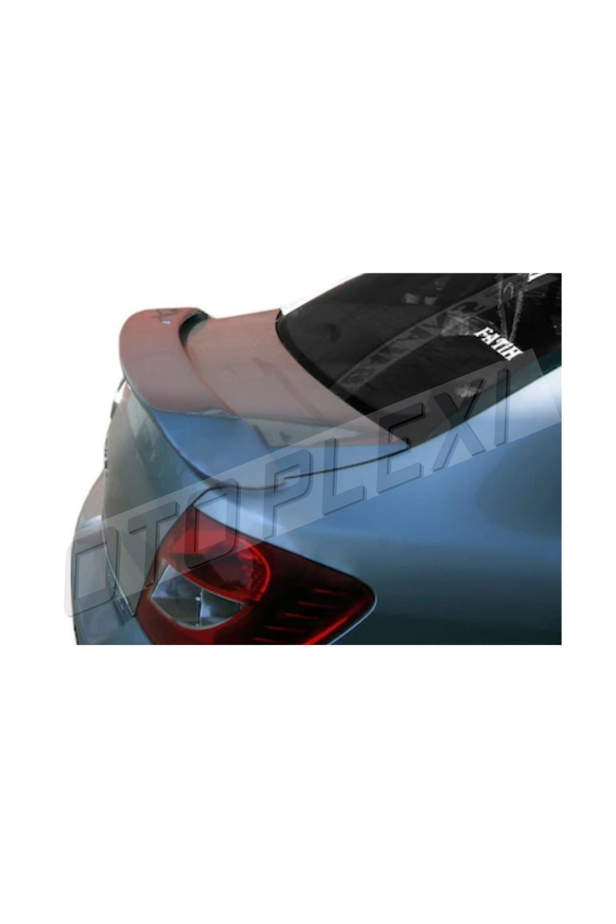 Renault Clio 3 Sedan Uyumlu Bagaj Üstü Işıklı Spoiler Boyasız Astarlı
