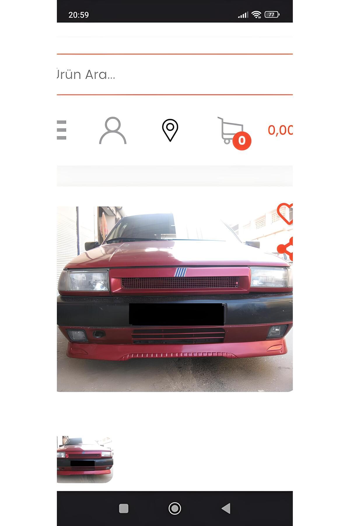 Fiat Tipo Ön Tampon Altı Eki Karlık Boyasız