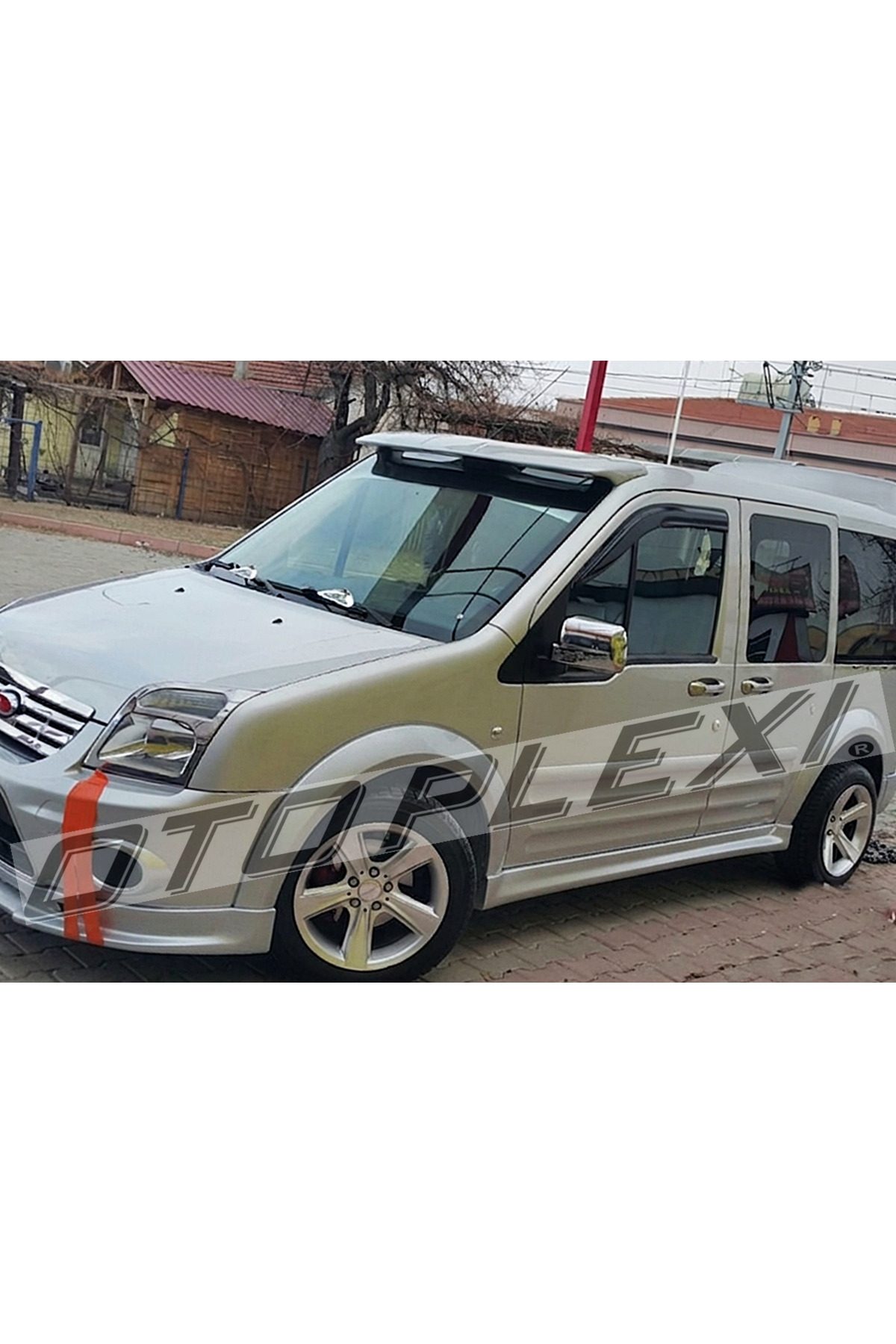 Ford Connect Yan Marşpiyel Takım Düz Plastik Marşpiyel Set Yan Ekler Gümüş Gri Boyalı 2002-2014