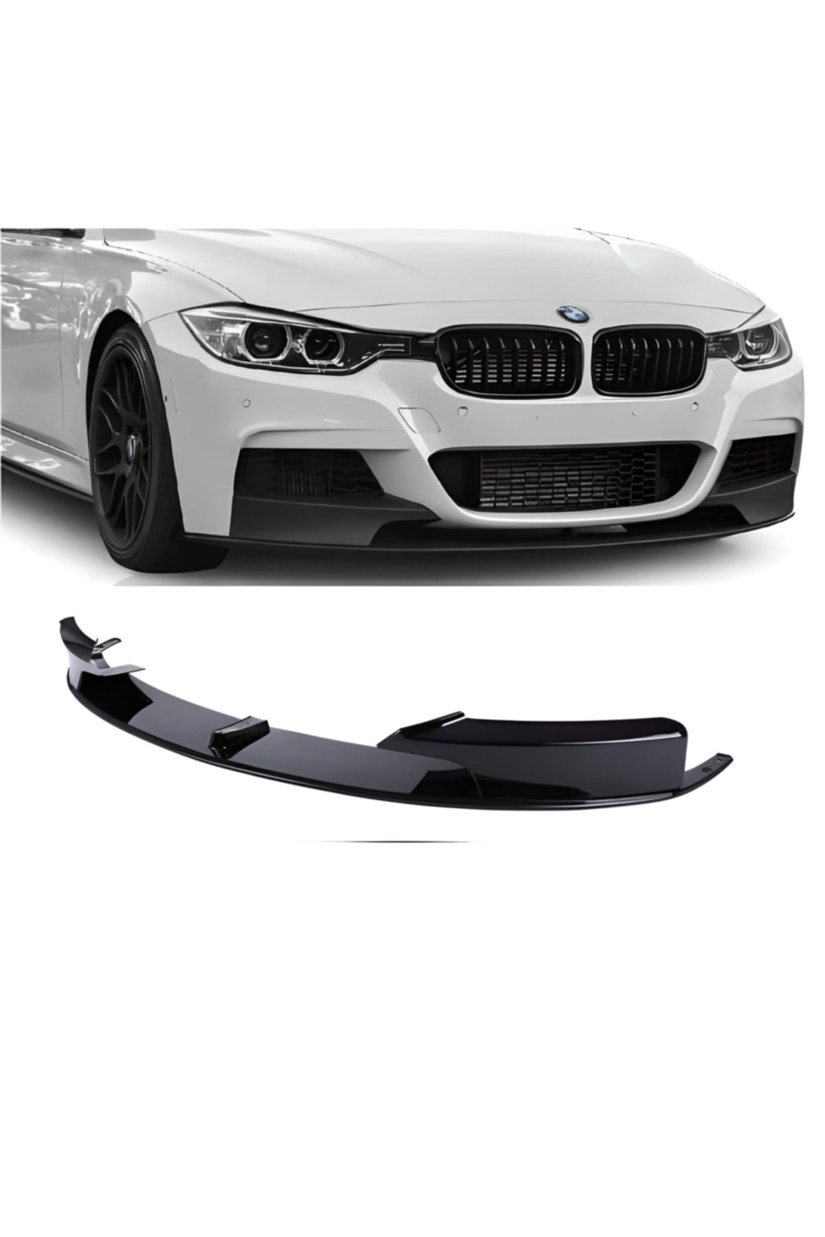 Bmw F30 Ön Lip Plastik Siyah Flap / Karlık / Lip Uyumlu