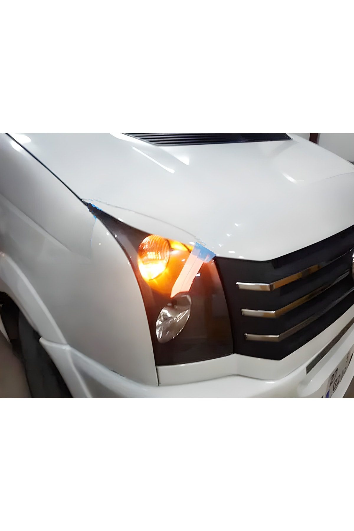Vw. Crafter Uyumlu Far Kaşı / Çerçevesi Takımı Kirli Beyaz 2006-2012