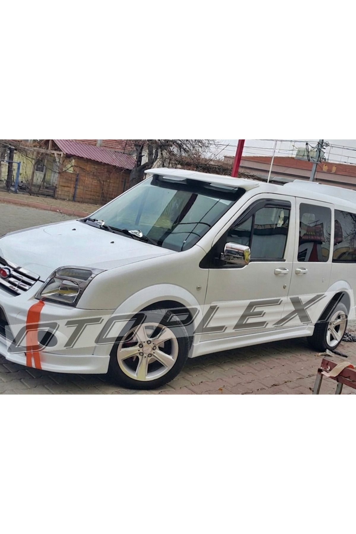 Ford Connect Yan Marşpiyel Takım Düz Plastik Marşpiyel Set Yan Ekler İnci Beyaz 2002-2009